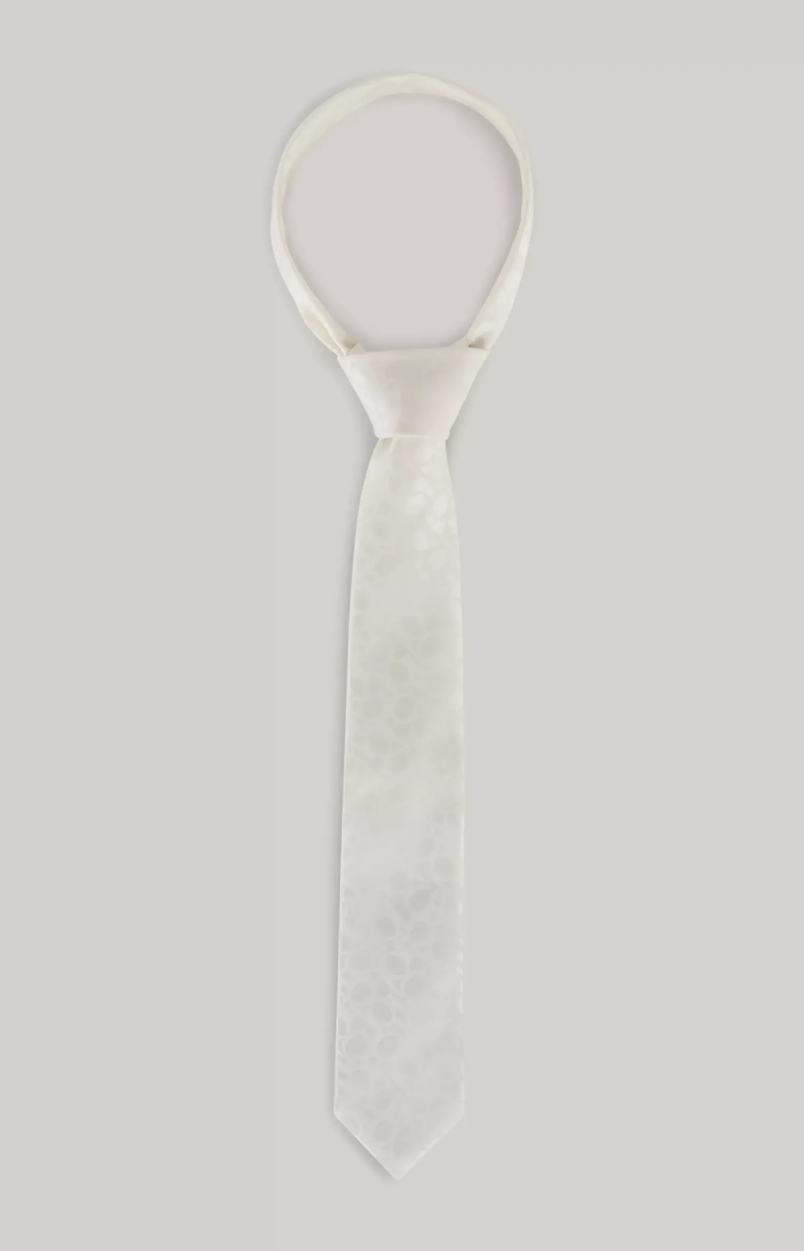 Wool Blend Tie in Off-white