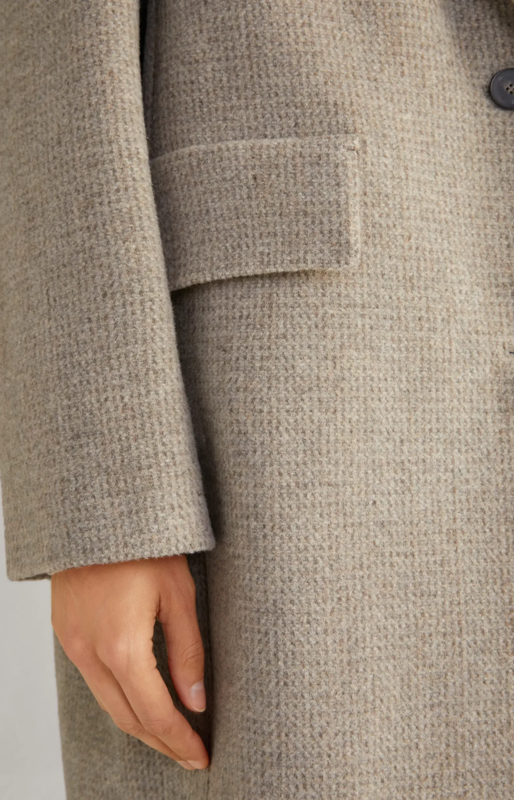Wool Mix Coat in Greige