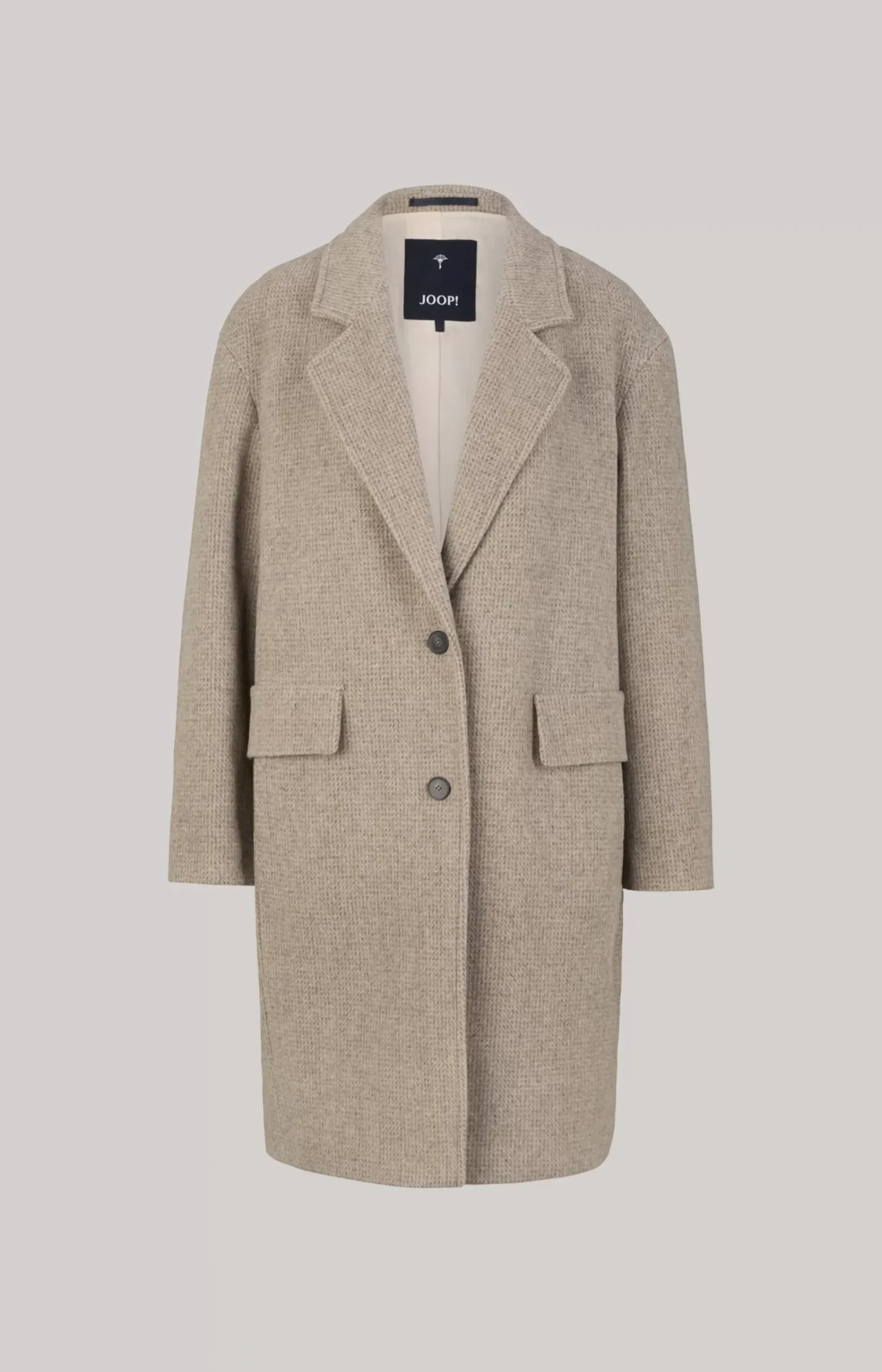 Wool Mix Coat in Greige