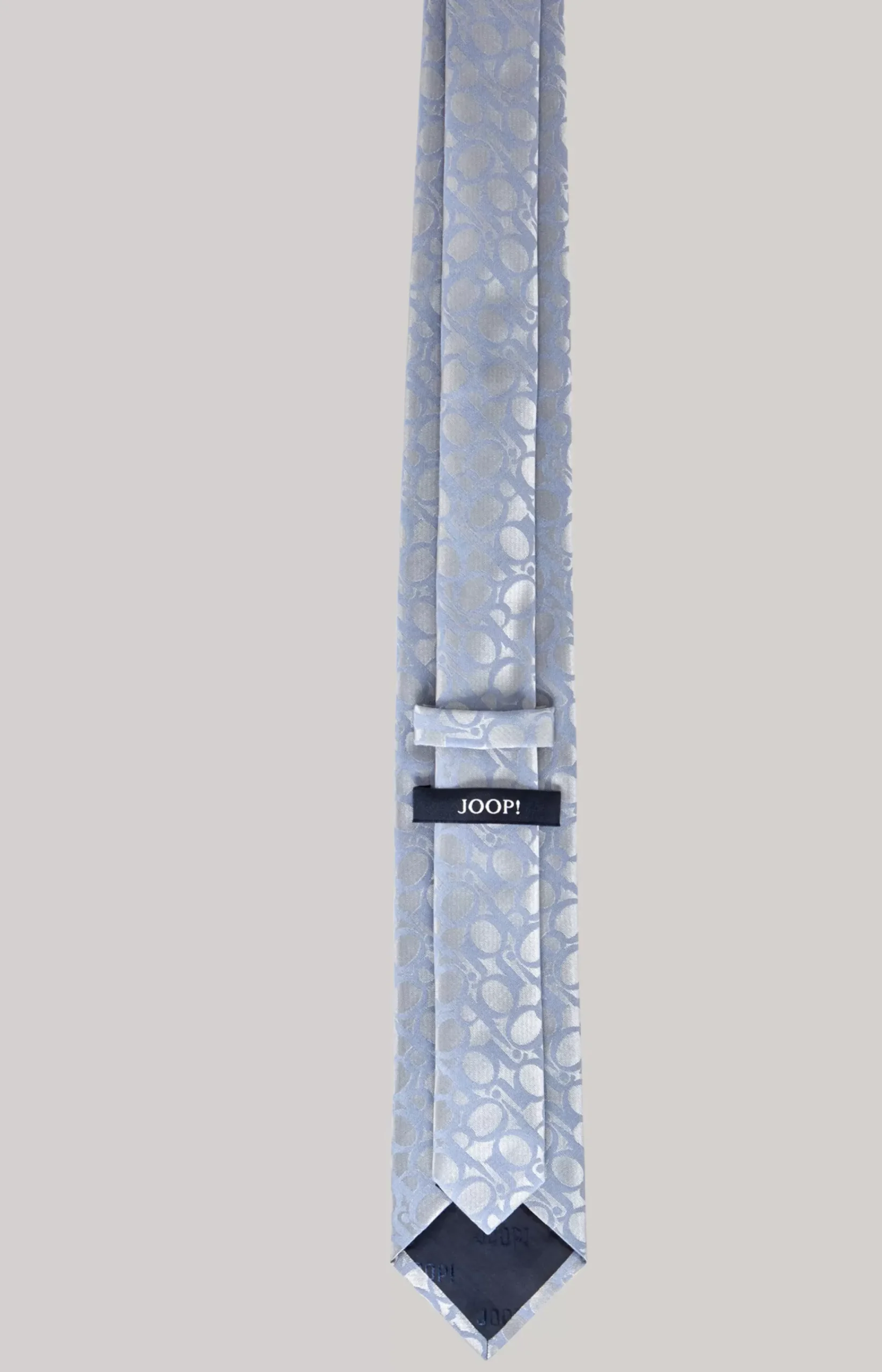 Wool Mix Tie in Blue-Grey