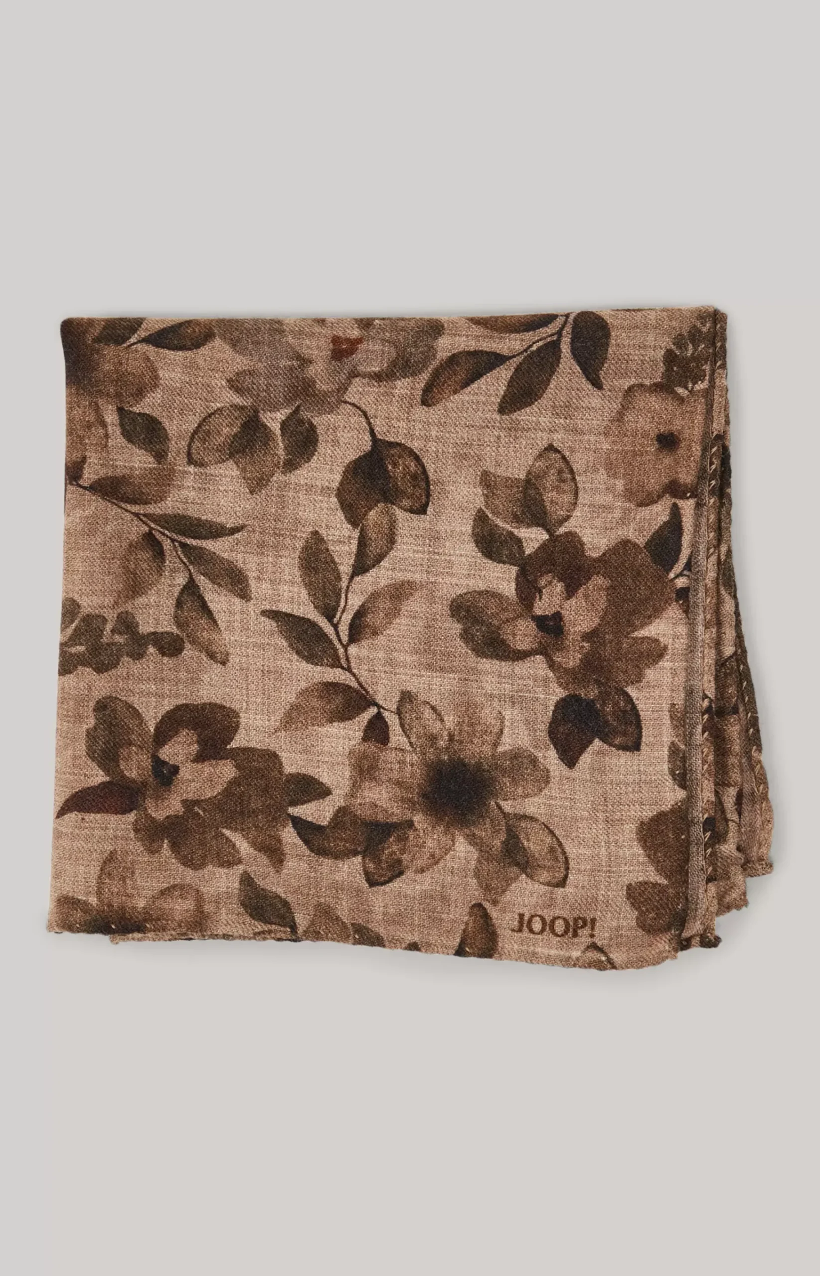 Wool Pocket Square in Brown