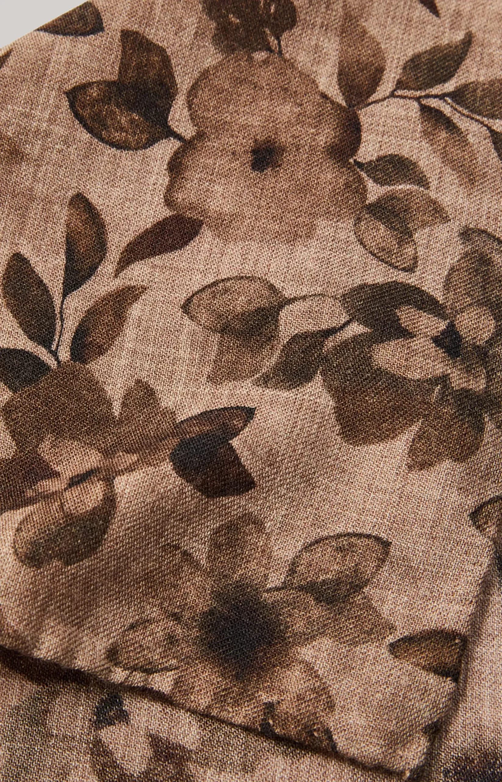 Wool Pocket Square in Brown