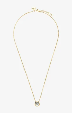 Zirconia Necklace in Yellow Gold